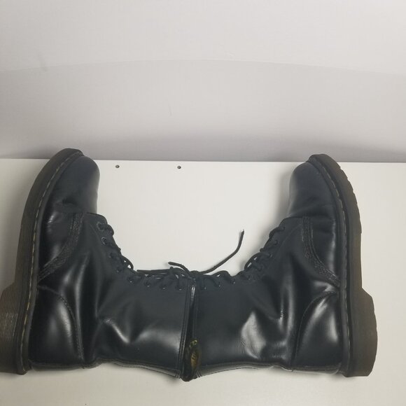 Dr. Martens 1460 Smooth Leather Grunge Goth Combat Black  Boots Sz W 10  M 9 - Picture 6 of 13